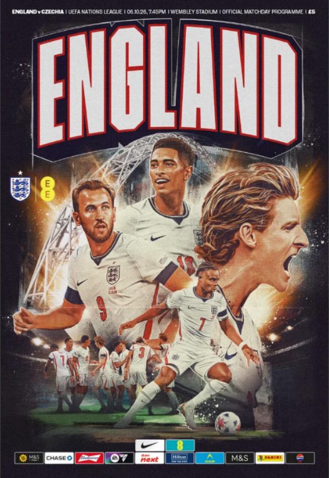 2026 - ENGLAND v CZECHIA (NATIONS LEAGUE) - PRE-ORDER